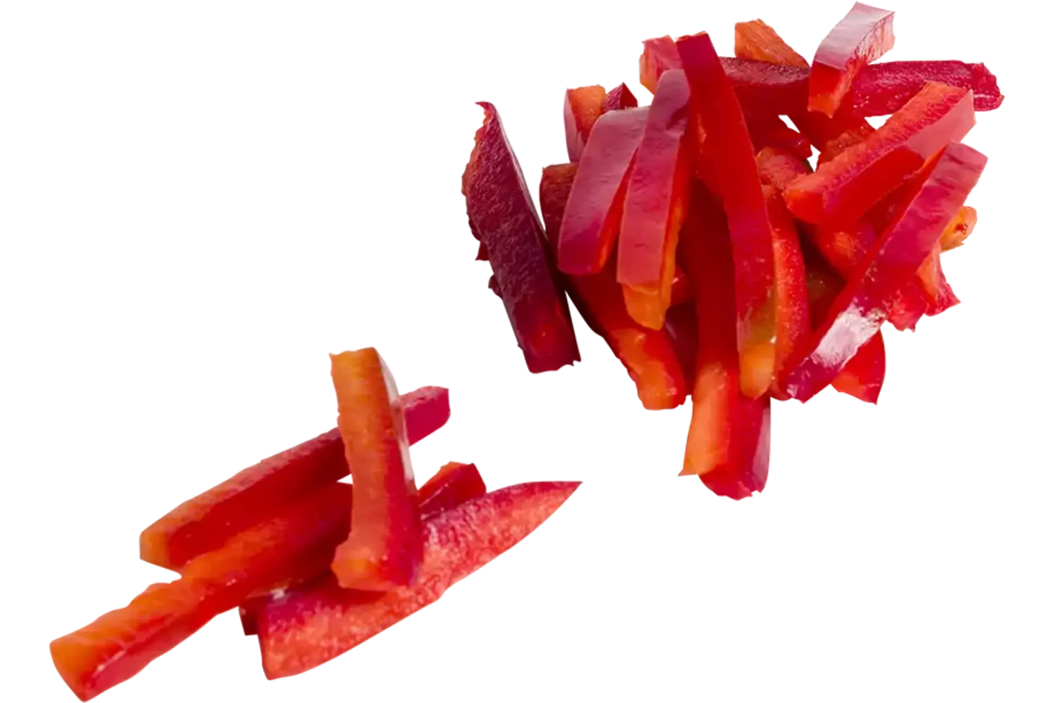 Rode paprika sticks bak 1kg stuk 1